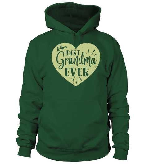 Best Grandma Ever Grandmother Heart Retro Vintage Women's Hoodie