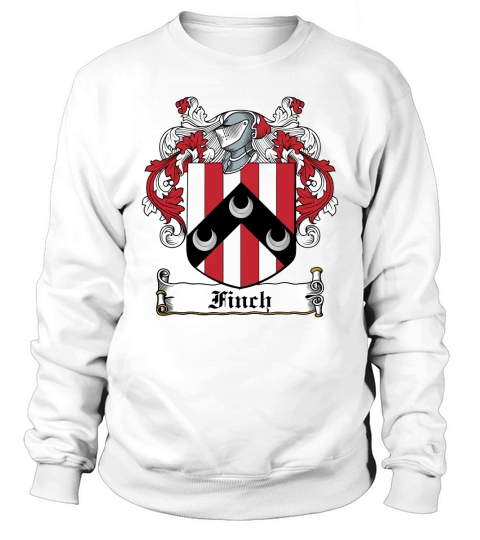 Finch Coat of Arms Irish Family Crests Sweatshirt Unisex