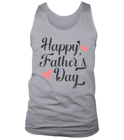 Simple and Elegant Happy Fathers Day Calligraphy Men's Tank Top
