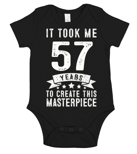 Funny 57 Years Old 1964 T Shirt 57th Birthday Gift Short Sleeve Baby One-Piece
