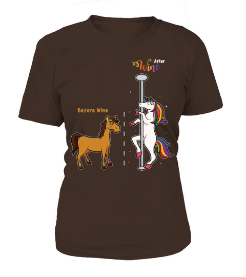Funny wine unicorn alcohol sparkling wine gift re Women's T-Shirt
