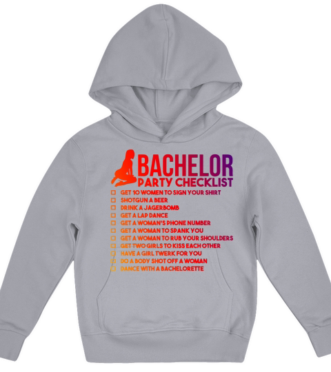 bachelor party checklist Kids Hoodie