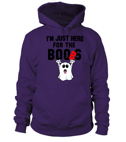 Just Here For the Boos Boob Ghost Mens Halloween Women's Hoodie