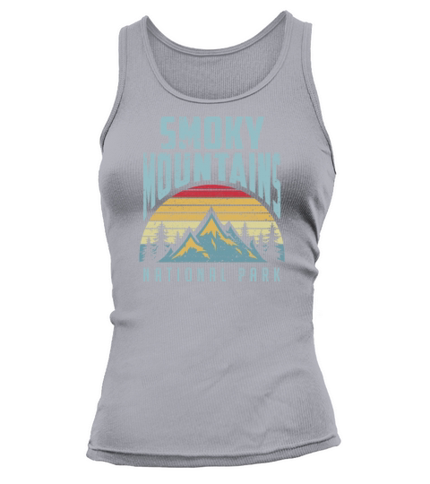 great smoky mountains national park tennessee retr Women's Tank Top