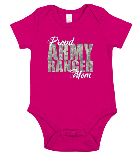 Proud Army Ranger Mom Short Sleeve Baby One-Piece