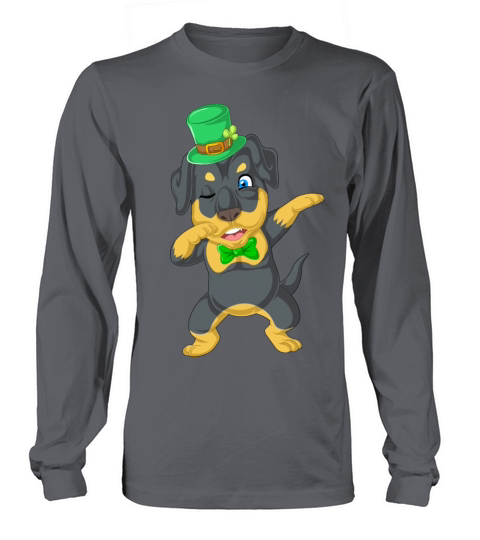 dabbing rottweiler st patricks day Women's Long Sleeve