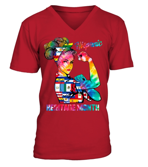 hispanic heritage month hispanic women girls inspi Men's V-Neck T-shirt