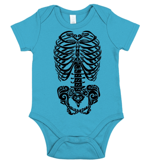 skeleton Short Sleeve Baby One-Piece