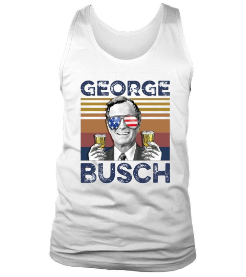 Vintage George W. Bush Busch 4th Of July Independence Day shirth Men's Tank Top