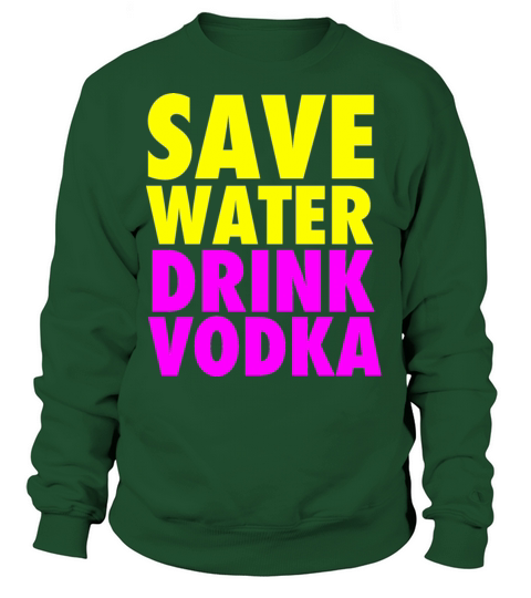 Save Water Drink Vodka Neon Party Design Women's Sweatshirt