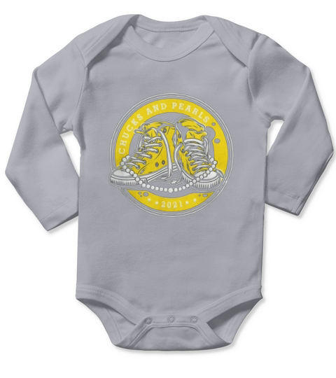 Yellow Circle Chucks And Pearls 2021 Long Sleeve Baby One-Piece