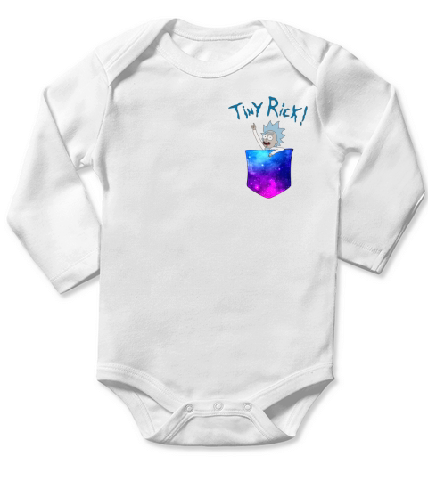 tiny pocket rick Long Sleeve Baby One-Piece