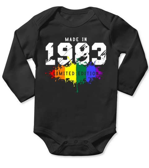 1983 Birthday Gay LGBT Long Sleeve Baby One-Piece