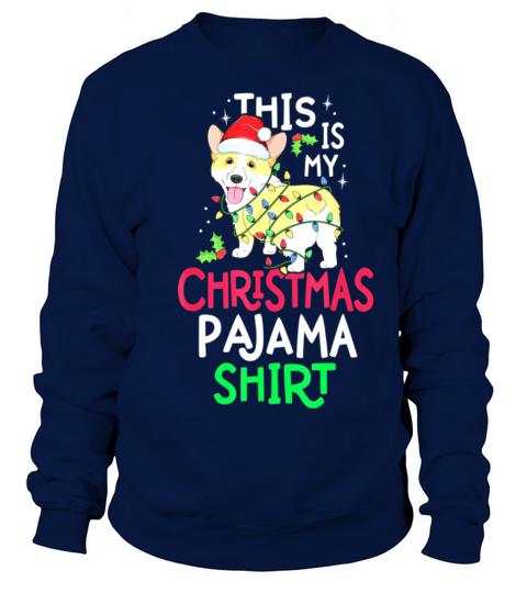 Corgi Tree Light Dog Xmas This Is My Christmas Men's Sweatshirt