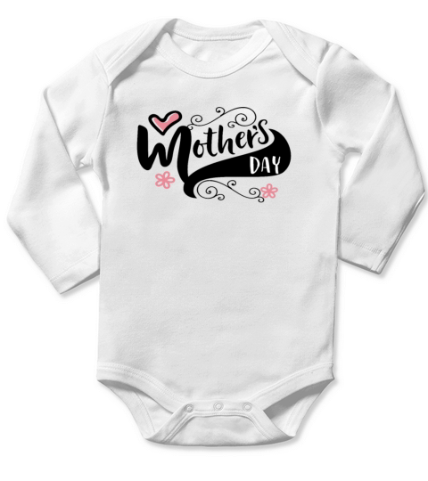 Mothers Day Long Sleeve Baby One-Piece