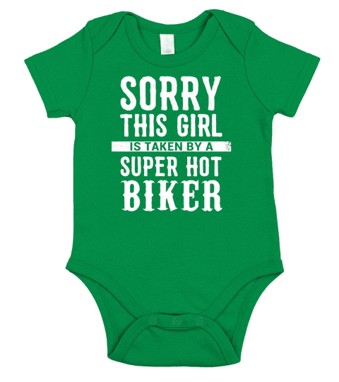 Taken by a Biker Motorcycle Boyfriend Husband Gift Funny Short Sleeve Baby One-Piece