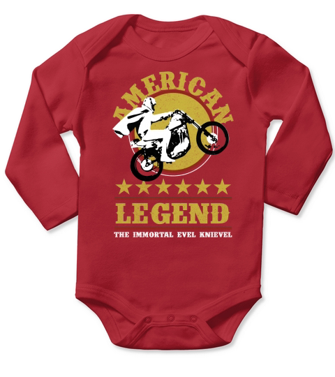 Evel Knievel Long Sleeve Baby One-Piece