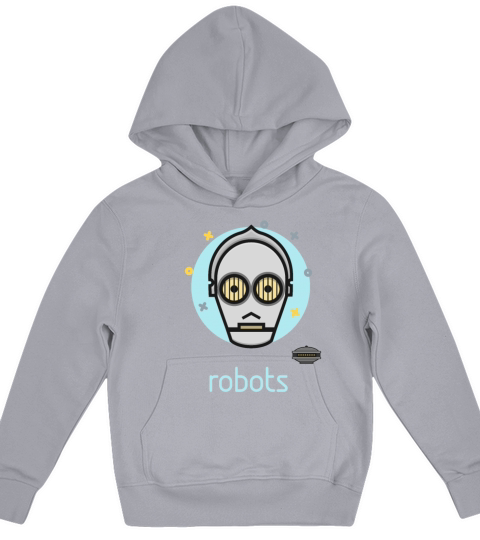 robot robots head space future nerd gamer coder pc Kids Hoodie