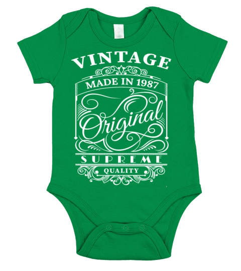 Vintage Made in 1987 Original Short Sleeve Baby One-Piece