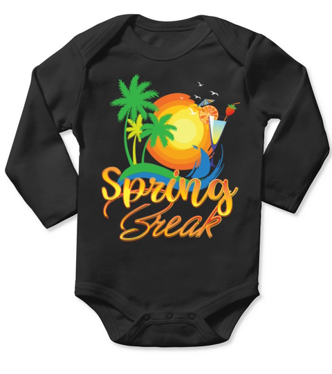 Spring Break Holiday Gift Idea Long Sleeve Baby One-Piece