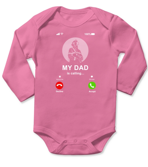 Proud Daughter And Son Of A Firefighter Long Sleeve Baby One-Piece