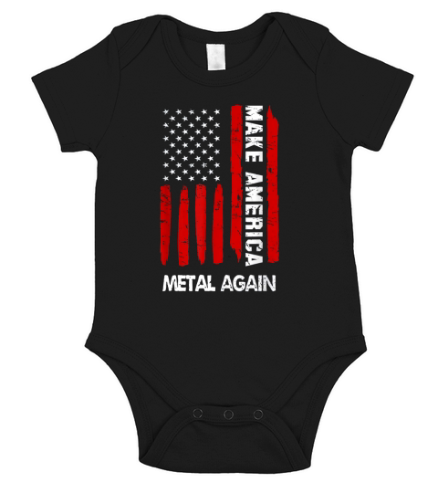 Forth 4th Of July Gift Funny Outfit Make America Trap Again= Short Sleeve Baby One-Piece