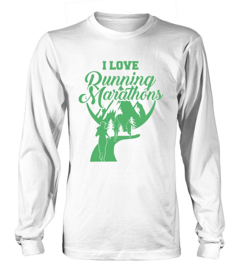 Marathon Marathoner Running Jogging Marathons Long sleeved Unisex