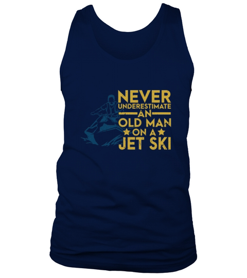 Never Underestimate An Old Man On A Jet Ski Lover Men's Tank Top