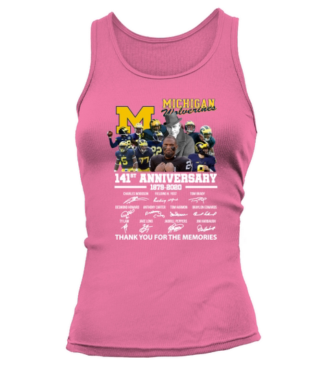 Michigan Wolverines 141st anniversary 1879 2020 signatures shirt Tank top Woman