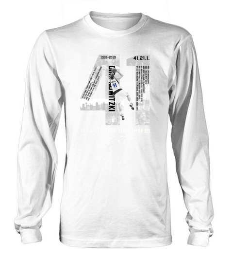 41 Dirk Nowitzki Thank You For The Memories Signature Long sleeved Unisex