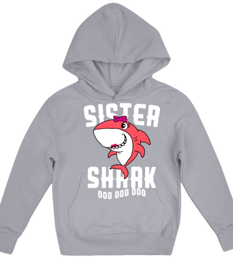 Sister Shark Doo Doo Doo Halloween Christmas Gift Kids Hoodie