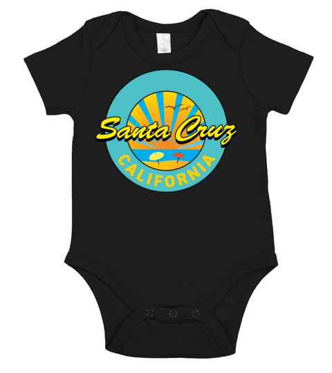 Santa Cruz California Round Seal Short Sleeve Baby One-Piece