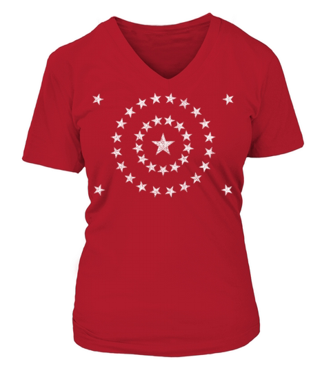 Veteran Gift-American Flag 38 Stars Design Distres Women's V-Neck T-shirt