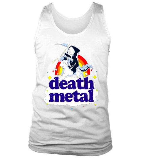 Unicorn Death Metal Go To Hell Funny Shirt Tank Top Unisex
