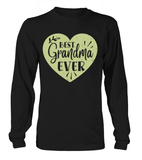 Best Grandma Ever Grandmother Heart Retro Vintage Men's Long Sleeve