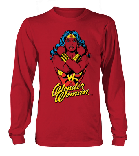 Wonder Woman Power Vintage Look Men's Long Sleeve