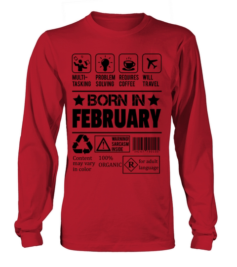Born In February Men's Long Sleeve
