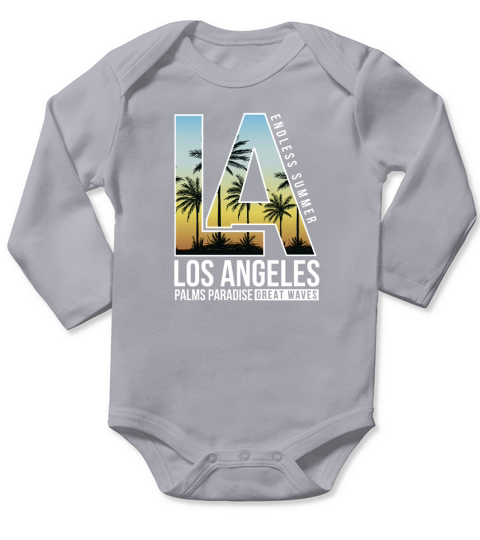 Los Angeles Palm Paradise Long Sleeve Baby One-Piece