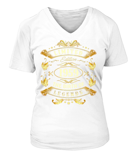 1959 - T-shirt cadeau pour le 60e anniversaire V-neck T-Shirt Woman