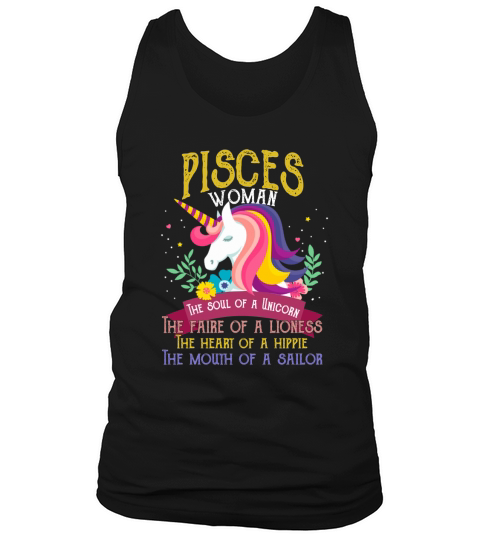 Pisces Woman Unicorn Tank Top Unisex