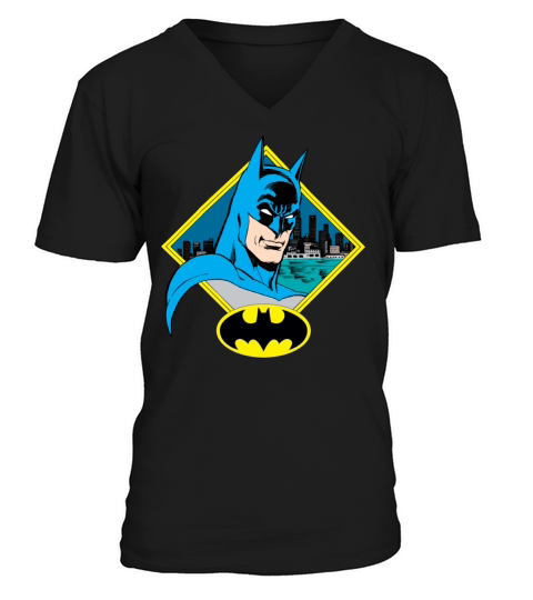 DC Comics Originals Batman Batsignal Gotham Men's V-Neck T-shirt