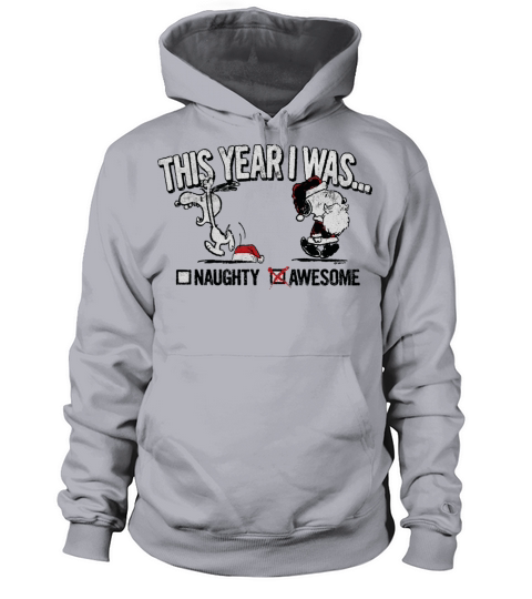 Peanuts Snoopy Naughty Awesome Christmas Women's Hoodie