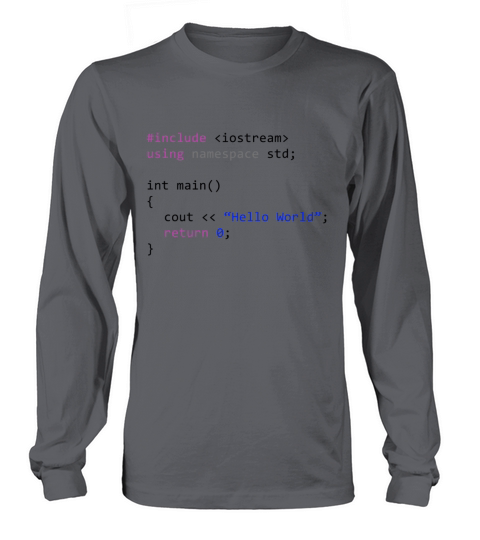 Hello world - First program in Computer science Women's Long Sleeve