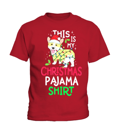 Corgi Tree Light Dog Xmas This Is My Christmas Kids T-Shirt
