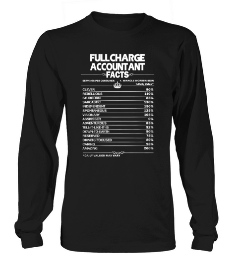 FULL CHARGE ACCOUNTANT Job Fact Long sleeved Unisex