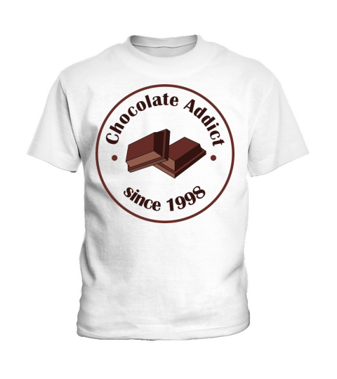 Chocolate addict since 1998 - Funny sweet tooth Kids T-Shirt