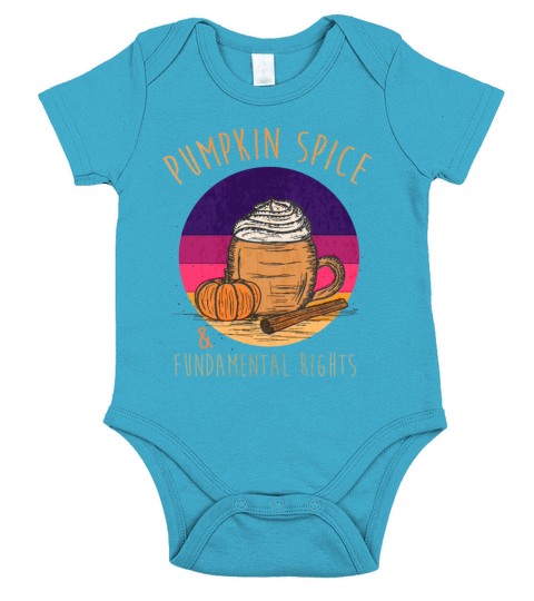 Vintage Pumpkin Spice And Fundamental Rights Short Sleeve Baby One-Piece
