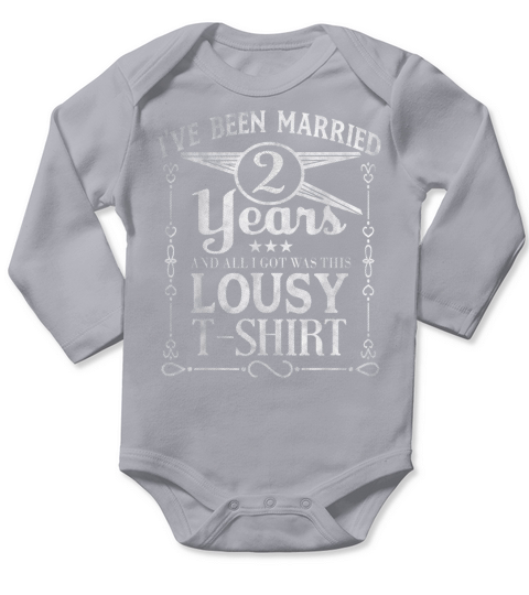 2nd Year Anniversary Two Year Wedding Married Long Sleeve Baby One-Piece