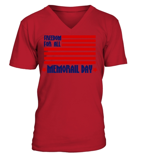 memorial day freedom for all Men's V-Neck T-shirt
