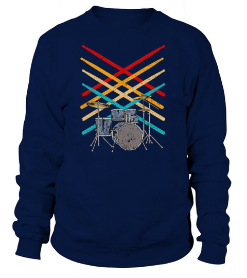 Retro Drum Sticks Music Drums fuuny gift Drummer Women's Sweatshirt